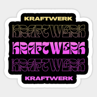 Kraftwerk // Typography Fan Art Design Sticker